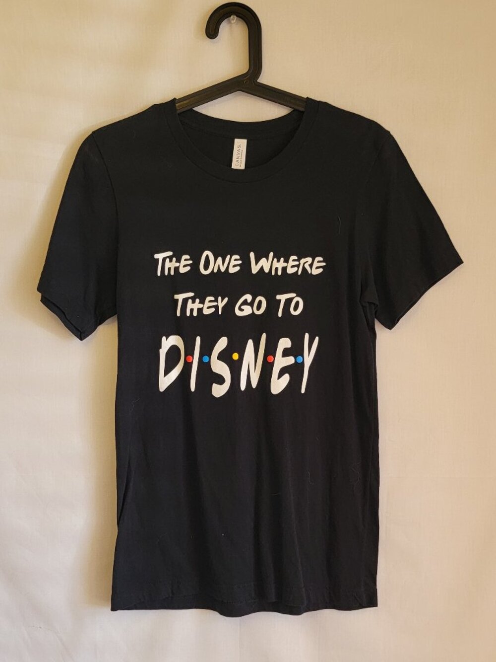 Disney Short Sleeve  T-Shirt, “The One Where ..” Black, Size S, $10